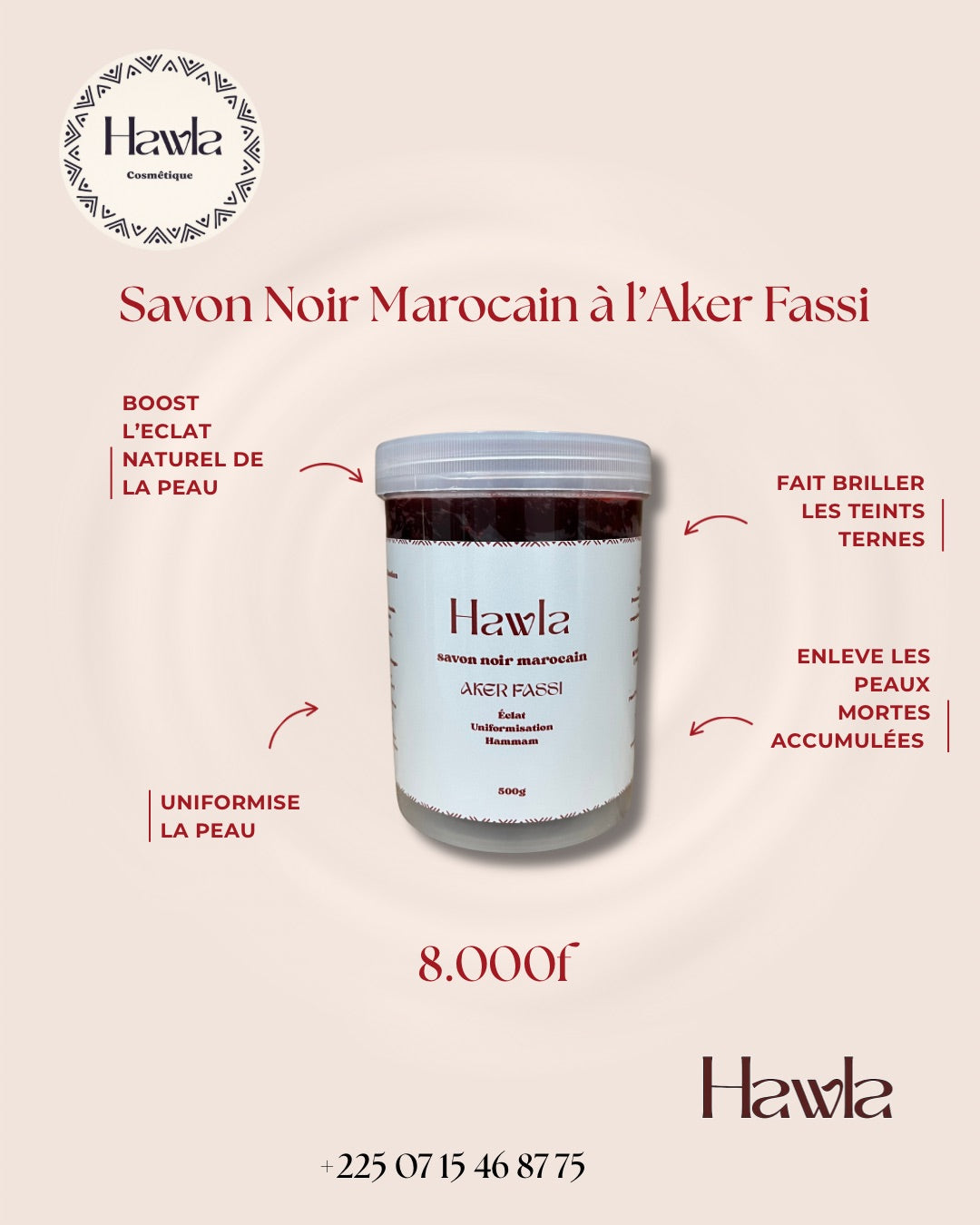 Savon Noir Marocain à l'Aker Fassi